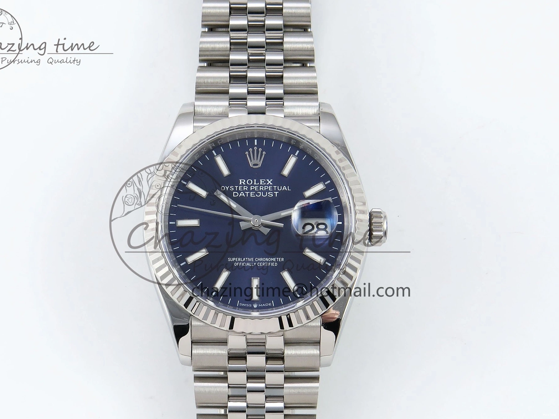 MiroTime 0419 Lightweight DateJust 36 126234 APF 1:1 Best Edition 904L Steel Blue Sitck Dial on SS Jubilee Bracelet VR 1582
